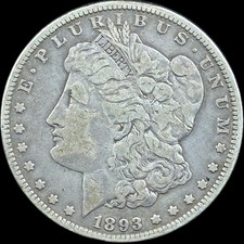 1893-P $1 Morgan Dollar - Raw VF - See Pictures