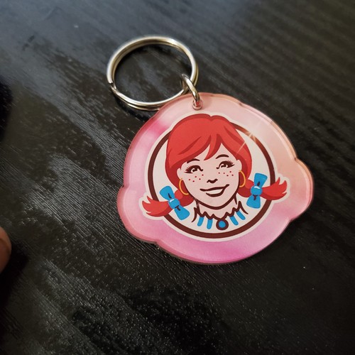 Wendy's 2025 Frosty Keychain with Red & Pink Logo