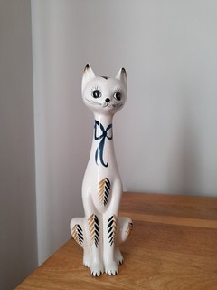 Vintage MCM Long Neck Ornamental Cat