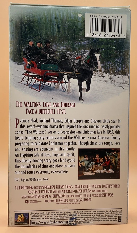 The Homecoming VHS 1971, 1996 The Waltons **Buy 2 Get 1 Free** Foto 2 de 3