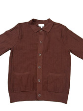 Men's Cardigan Sweater Collard long-sleeve Brown - Goodfellow  Co size Medium
