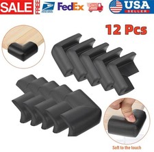 12PCS Black Child Table Corner Edge Protector Soft Safety Foam Cushion Guard US