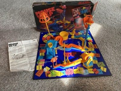 Vtg Mouse Trap Board Game Milton Bradley 1984 Grey/black box Ver 80s 90% Complet