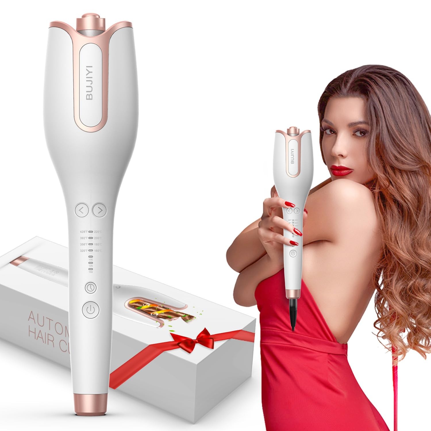 Boucleur à cheveux ergonomique à 4 températures pour onduler les longueurs facilement