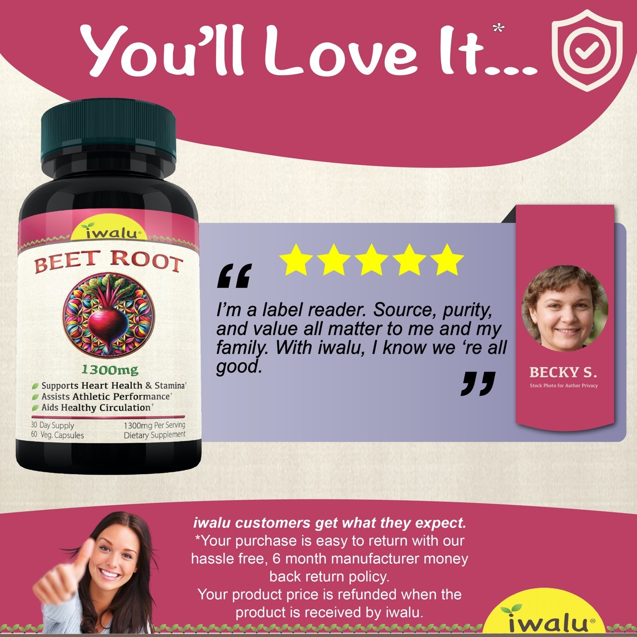 The Best Beet Supplement - Organic Beet Root Pills - iwalu (official) SHIPS FREE
