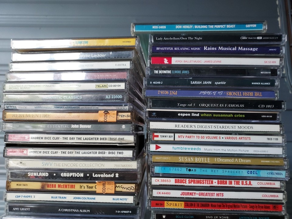 Retro Cd Collection Lot Of 90 Vintage Cd Collection W/ Rock & Moreš„Estate Sale CDs, See ...