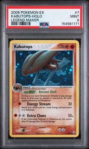 2006 POKEMON EX LEGEND MAKER #7 KABUTOPS-HOLO PSA 9