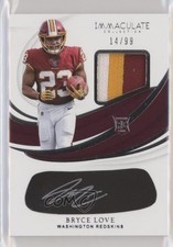 2019 Panini Immaculate Rookie Eye Black Jersey 14/99 Bryce Love Auto s3g