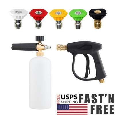 #ad 1 4quot; Snow Foam Cannon Gun Car Wash Soap Lance Sprayer Pressure Washer Bottle $12.99
