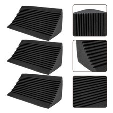 3Pcs Black Reusable Sound Absorbing Acoustic Panels for Home Use