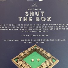 Shut The Box – Juego De Dados De Madera Para 4 Jugadores, Con 8 Dados Y Reglas De Suma, Resta, Multiplicación Y División – Plegable, Ideal Para Clase, Pub O Reuniones Familiares