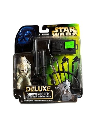 Kenner Deluxe Snowtrooper Star Wars Action Figure  E-Web Heavy Repeating Blaster