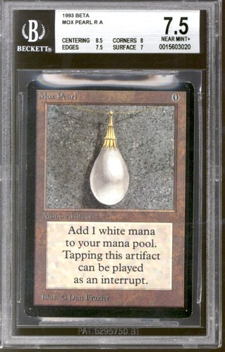 Magic MTG Beta Mox Pearl BGS 7.5 (8.5, 8, 7.5, 7) LIGHTLY PLAYED LP