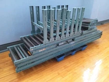 18" X 50ft Interlake Brand Gravity Conveyor Roller Table Works Well +8.5 Stands