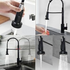 Kitchen Faucet with Pull Down Sprayer Single Hole Handle Sink Faucet Black