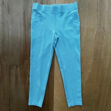 BETABRAND JOURNEY PANTS WOMEN  S sz XL LONG Yoga Pull On Blue High Rise