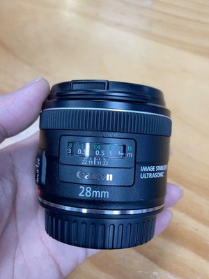 Canon EF 28mm F2.8 IS USM AF Wide Angle Lens with Cap for Canon EF Mount