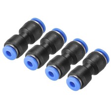 4 x Quick Connect Push to Connector Fitting 6mm to 4mm OD Black