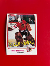 1981-82 Topps hockey set break #11 Tony Esposito - Chicago Black Hawks NRMT
