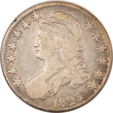 1825 CAPPED BUST HALF DOLLAR - CIRCULATED!