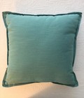 Primrose Vintage Beaded Floral Throw Pillow White Turquoise Green Yellow Pink — photo 3