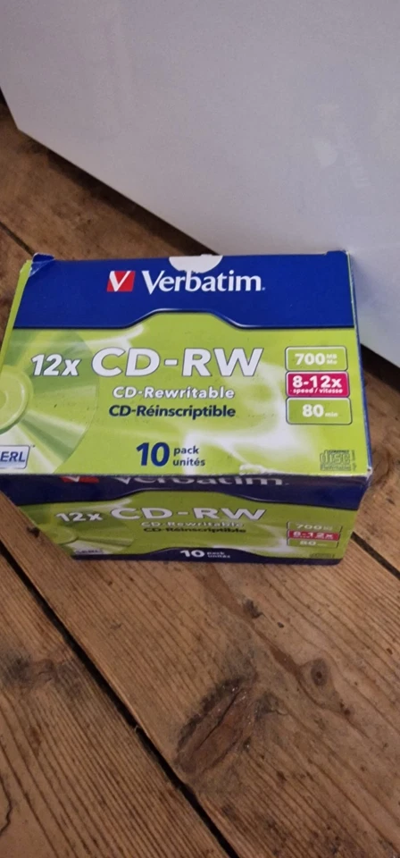 Verbatim CD-RW 80MIN / 700MB Rewritable Blank 8 -12x CDRW Disc,10 PACK - Image 2 of 4