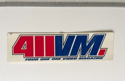 411 Video Four One One Skate Video Magazine Sticker - RARE 90s collector's item