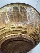 Salt Drip Glaze Art Pottery Bowl. 9.5” Wide, 3.75” Tall. Weighs 2 Lbs 6.4 Ounces