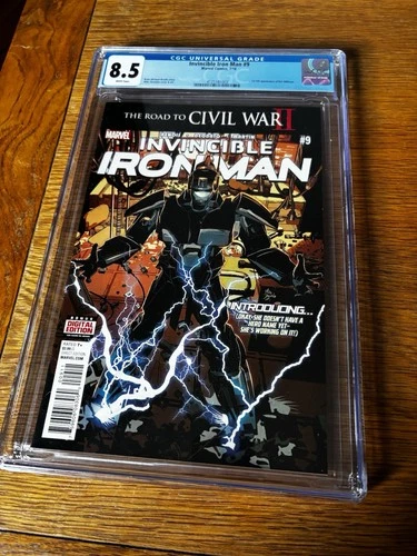 Invincible Iron Man #9 CGC 8.5 Universal Grade (Marvel) Road to Civil War II