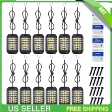 Pure White LED Rock Lights -12 Pods LED Underglow Underbody Glow Lamp Waterproof