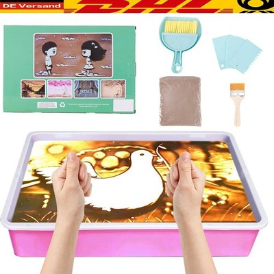 LED Sandmalerei Spielzeug Set mit Lichtkasten Sensory Sand Tisch für Kinder