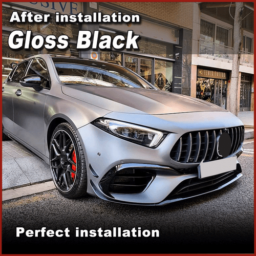 Gloss Black Frontlippe Frontspoiler Canards für Mercedes W177 A35 A45 AMG 2019UP - Bild 3 von 11