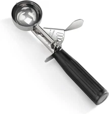 34882 Commercial-Grade Thumb Press Food Disher/Ice Cream Scoop, 18/8 Stainless S