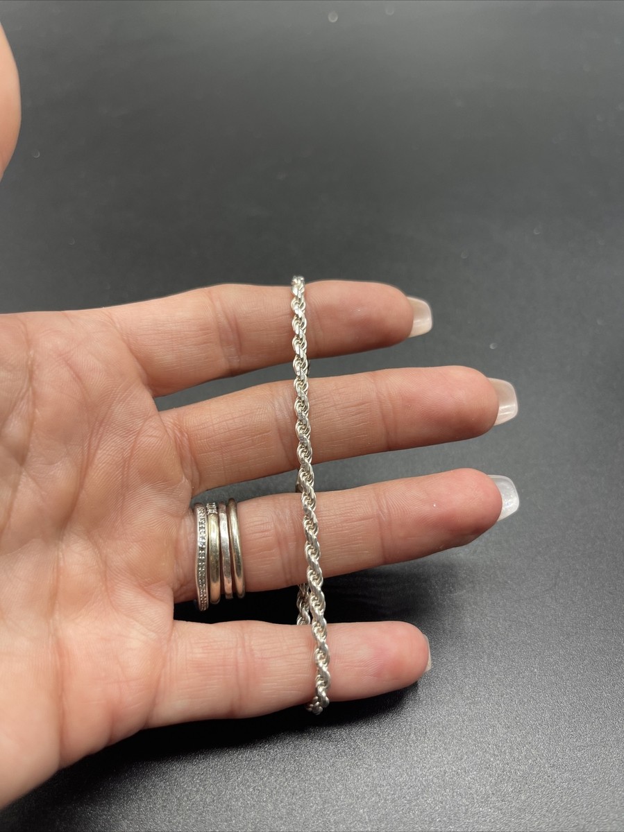 ITALY MADE SILVER925 TWIST BRACELET/シルバー Beautiful Twisted Rope 925 Sterling Silver Bracelet, Made in
