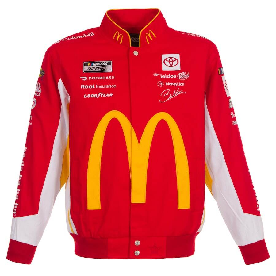 NASCAR McDonald's レーシングジャケット　Lサイズ Authentic Nascar Bubba Wallace McDonald Twill Cotton Jacket JH