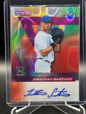 2024 Leaf Vivid JONATHAN SANTUCCI New York Mets Lava RED Auto /8