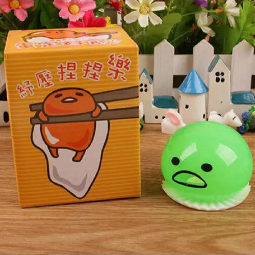 Squishy Puking Egg Yolk Squeeze Ball With Yellow Goop Anti-Stress Relief Toy - Picture 12 of 21