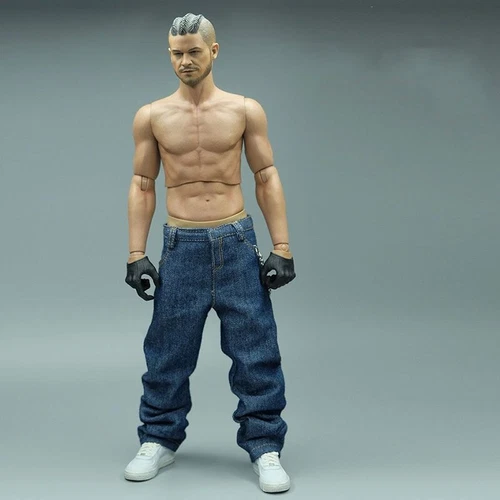 1/6 Scale Hip Hop Casual Loose Jeans Denim Pants Trousers for 12" Action Figure - Picture 10 of 10