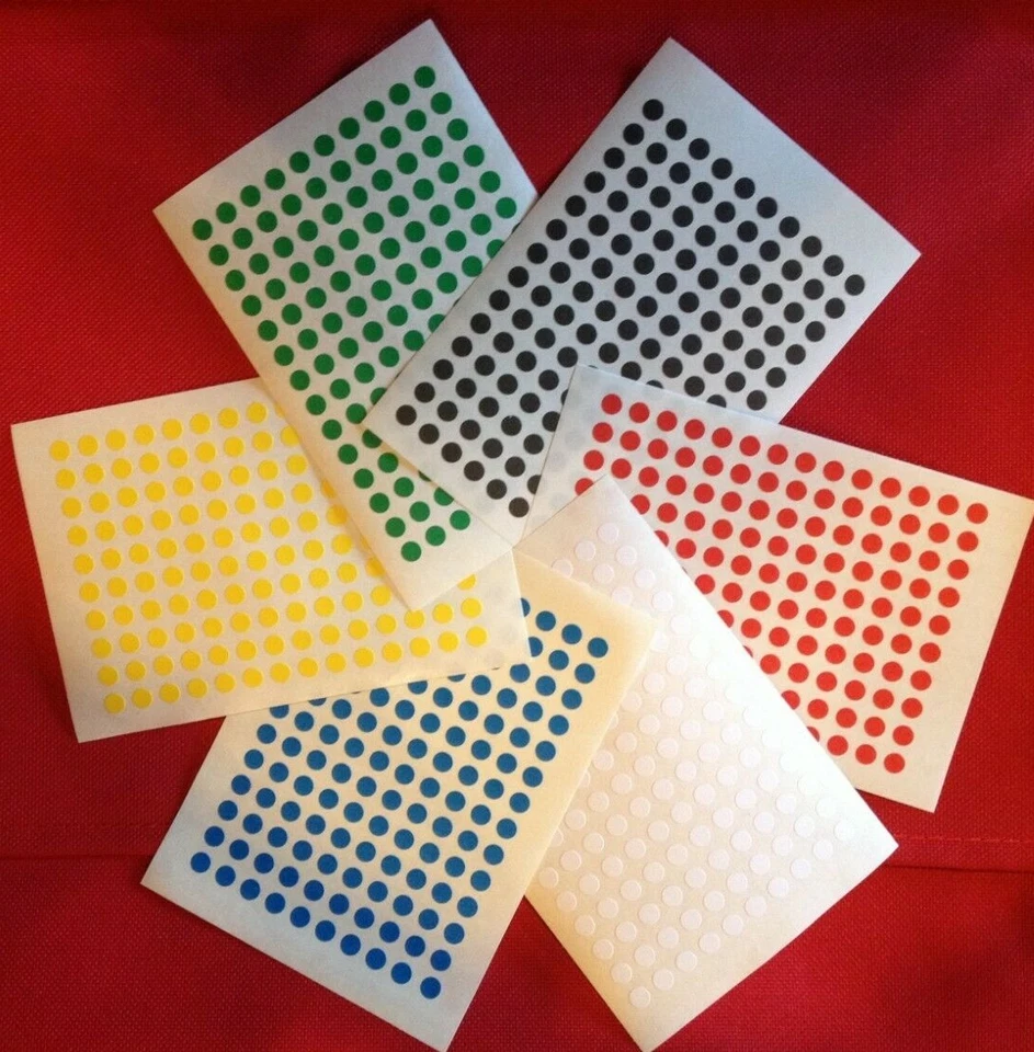 STIKKERS 5mm SMALL MAP GRAPH ATTENDANCE MARKERS DOT STICKER PLANNER CHART LABEL ROUND