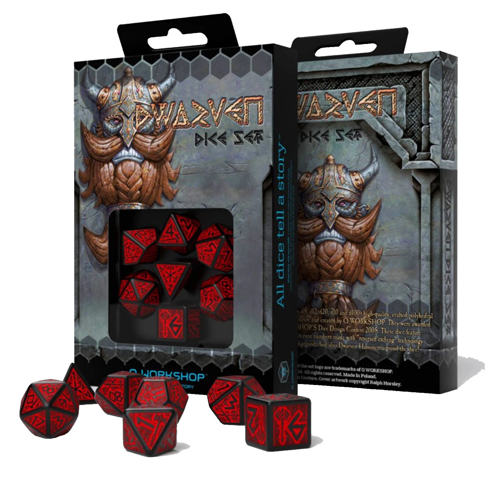 Q-workshop Juego de Dados Dungeons & Dragons piezas y piezas