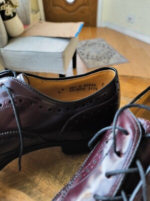 Johnston Murphy Aristocraft Oxford Wingtip Medallion Men Shoes 9 E