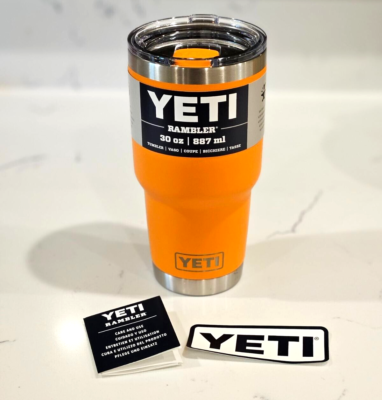 Yeti 30 Oz + Matching Magslider- King Crab Orange RARE! NWT