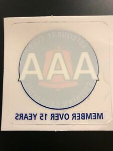 AAA Premier Automobile Club SoCal "Member Over 25 Years" non-adhesive Decal.
