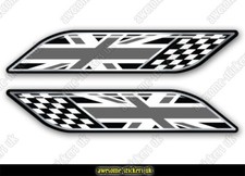 2 x UNION JACK flag stickers 011 MINI JAGUAR LANDROVER cars decals vinyl van