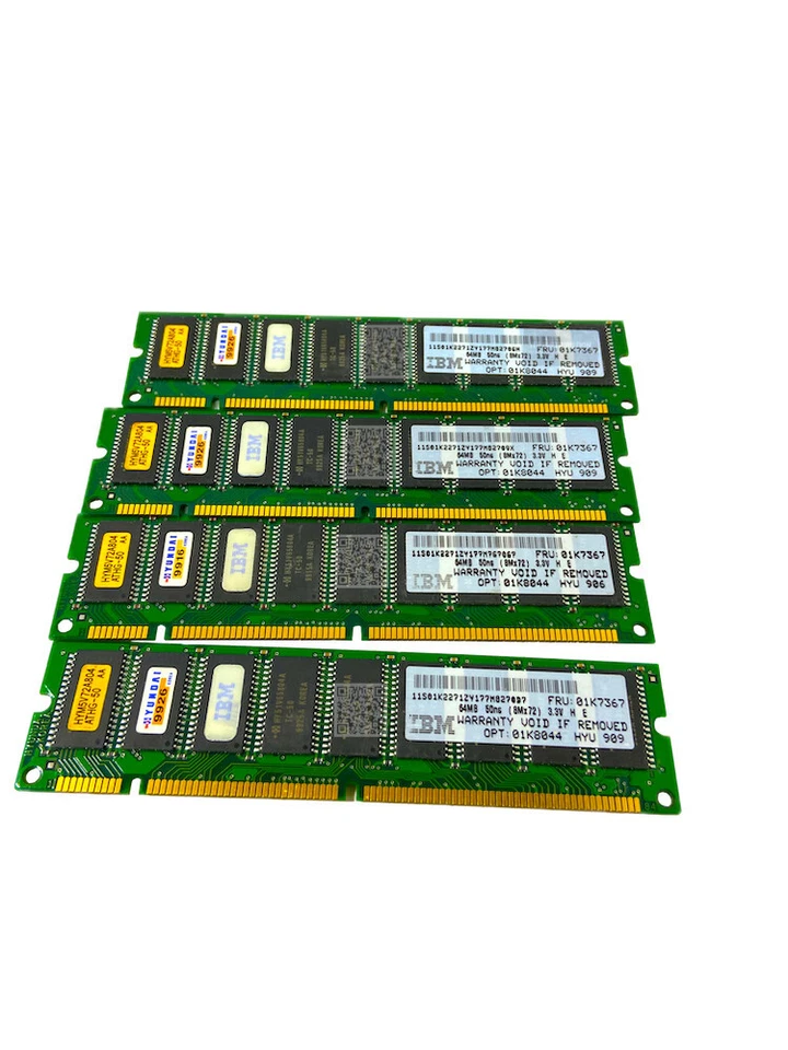 01K8044 I Open Box IBM 256MB 4 x 64MB ECC DIMM EDO Memory Module Kit 01K7367 - Image 2 of 4