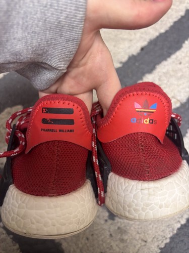 Adidas Jungen Jugend Größe 5 Human Race rot & schwarz sportliche Laufschuhe - Bild 3 von 6