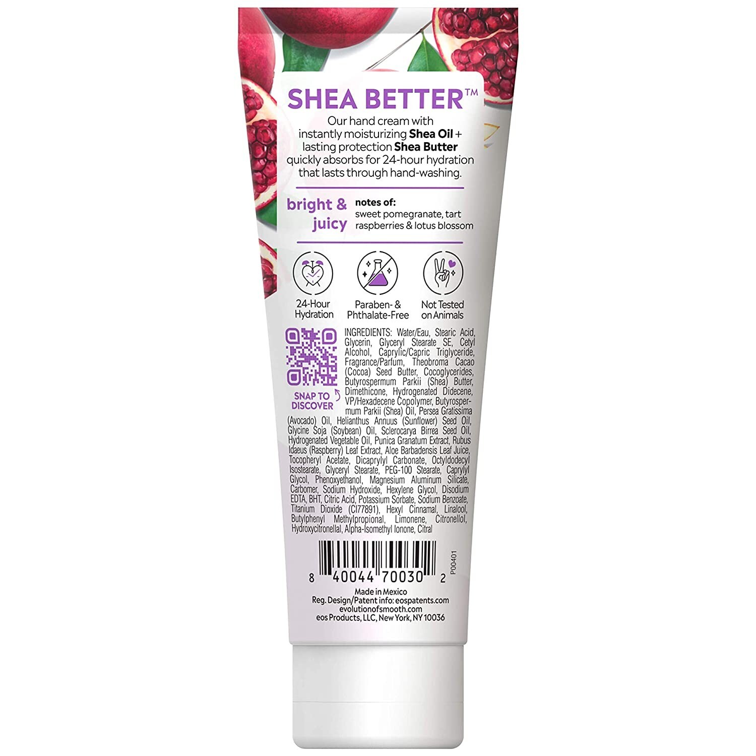 eos Shea Better Hand Cream - Pomegranate Raspberry, 2.5 oz
