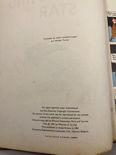 The Shooting Star - Adventures Of TinTin By Herge (1961 Methuen 1st Edition) - Picture 4 of 12