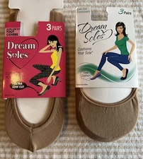 Dream Soles Women’s Low Cut Extra Low Cut Foot Covers Nude sz 5-9 NWT 5 PR