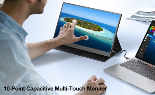 15.6" 1920*1080 Touchscreen Portable Monitor with Battery Full HD Second Screen - Picture 7 of 10